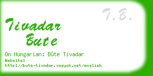 tivadar bute business card